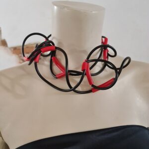 RS 1 Collana Ricciola sil 0.4 nero sil 0.8 rosso