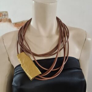 EL6 Collana Elisse sil rame lastra ottone