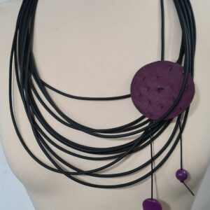 M8 Moon PVC nero ecopelle viola