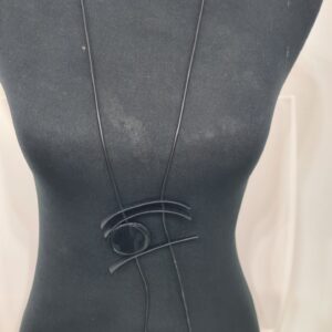 Collana Asia As20 piastra resina nera