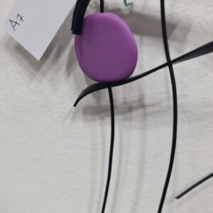 Collana Asia As07 piastra resina viola