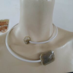 LT4 Girocollo Light PVC bianco Resine tortora marmorizzato